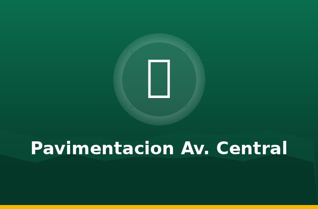 Pavimentación calle central